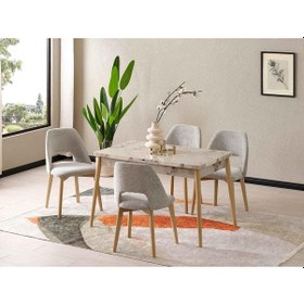 Resim Lotta Mutfak Masa Takımı Gri 