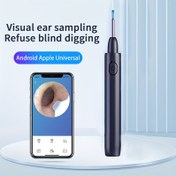 Resim HD kamera, ışık ve 6 kulak kaşığı içeren kulak kir temizleme seti, USB şarj edilebilir lityum pil kulak temizleyici, plastik ve silikon yapı 