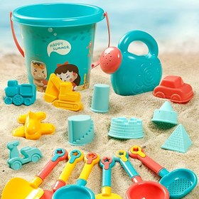 Resim 18 parça/set Plaj Oyuncakları, Kova, Su Sıçratıcı, Kürek, Model Aksesuarlar Dahil, Dış Mekan Kum Oyunu için Uygun, Yaratıcı Kum ve Kar Etkinlikleri için Eğlenceli Araçlar 
