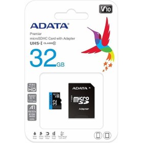 Resim Adata Premier AUSDH32GUICL10A1-RA1 32 GB MicroSDHC Class 10 UHS-I Hafıza Kartı + Adaptör 