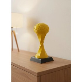 Resim SHC4200 Futbol Toplu Sarı Kupa 21CM Masaüstü Ödül Figürü 