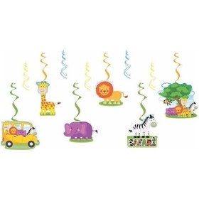Resim Safari 6'Lı Tavan Süs Çok Renkli 