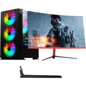 Resim Ramtech TK110 WIN11PRO Ryzen5 3600 32GBRAM 512GBSSD 4gb RX550 23.6curved Oyuncu Bilgisayarı 