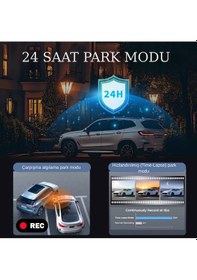 Resim 170 Ultra Geniş Açı 4k Uhd Wi-fi Ön Ve Arka Araç Kamerası G-sensörlü Gece Görüşlü Dikiz Aynası Kamera Park Modu, Gps Destekli 2025 + Hafıza Kartı Hediyeli 