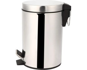 Resim Banyo Tuvalet Balkon Mutfak, Pedallı Paslanmaz Metal Çöp Kovası 3 Litre FMA08400 