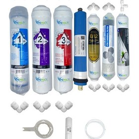 Resim Pws Kapalı Kasa Su Arıtma Cihazı Std 7li Vontron Mebran B12 Alkali+şeffaf Mineral+gümüş İyon 