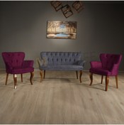 Resim Armens Life Paris Cafe Otel Balkon Çay Seti 2+1+1 Koltuk Takımı Kahve Ayak kollu-tkm-khv 