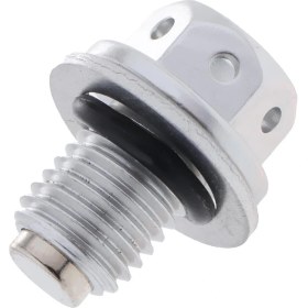 Resim Metal Manyetik Araba Yağı Tava Drenaj Karter Filtresi Adsorb Fiş Bolt Somun M12 Gümüş 