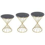 Resim Zigon Brc Rivoli Model Siyah Mermer Kırılmaz Cam Transmisyon Metal Gold Kaplama El Yapım 
