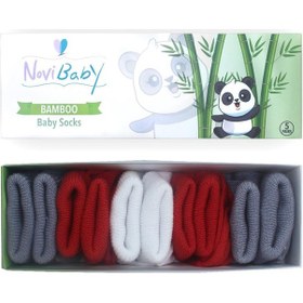 Resim Novibaby 5'li Bambu Yenidoğan Bebek Çorabı I Windy I 0-6 ay "Karışık Renkli" 
