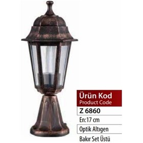 Resim Zerpa Altıgen Set Üstü Armatür Bakır Eskitme Çok Renkli 