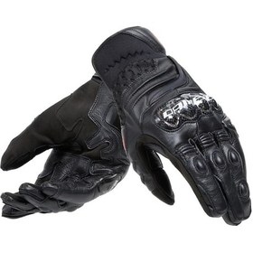 Resim Dainese Carbon 4 Black Kısa Deri Eldiven Siyah 