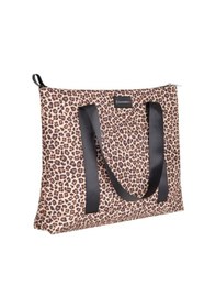 Resim Earthy Leopard Omuz Çantası / Tote Bag Kahverengi 
