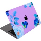 Resim MacBook Air M1 A2337 Uyumlu Açık Lila Sticker Laptop Koruyucu Kılıf FLOWER03 McStorey