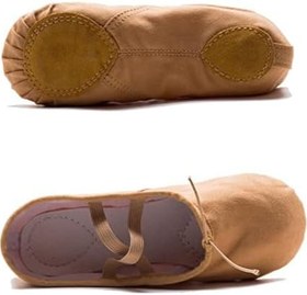 Resim SOIMISS 1 Çift Tek Bale Ayakkabısı Yürümeye Başlayan Kızlar Için Daireler Kızlar Bale Daireler Prenses Bale Ayakkabıları Espadril Daireler Streç Kanvas Bale Terlikleri Dans Ayakkabıları 