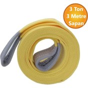 Resim Vinç Sapan Polyester Spanzet 3 Ton 2 Metre Sarı Sağlam Yük Kaldırma Taşıma Indirme Caraskal Halat 