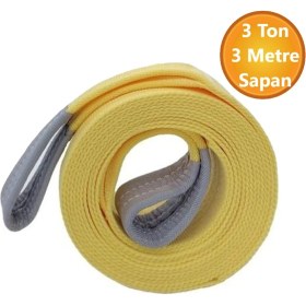 Resim Vinç Sapan Polyester Spanzet 3 Ton 2 Metre Sarı Sağlam Yük Kaldırma Taşıma Indirme Caraskal Halat 