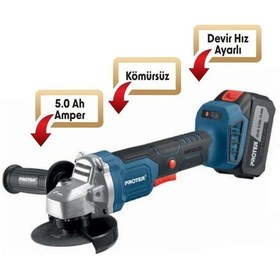 Resim Proter PST 905 E Şarjlı Avuç Taşlama Makinesi 