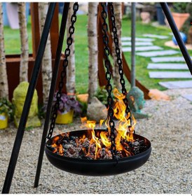 Resim Askılı Şömine 50 Cm Siyah 