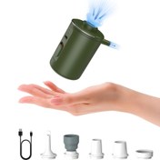 Resim HENGDUAN 3.5kPa NANO Taşınabilir Elektrikli Hava Pompası - USB ile Şarj Edilebilir, Kamp, Şişirilebilir Eşyalar, Havuz Şamandıraları & Yüzme Halkaları için İdeal, Dayanıklı ABS, Su Geçirmez Değil, Turuncu/Yeşil Renklerde Mevcut 