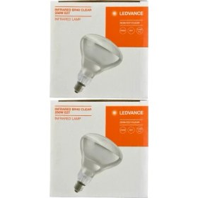 Resim Osram Ledvance 250W Şeffaf Infrared Isıtıcılı E27 Duylu Halojen Ampul (2 Adet) 