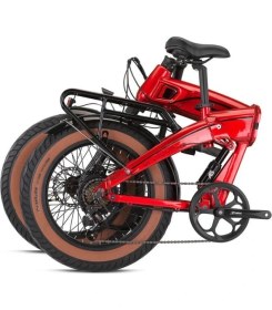 Resim Loop Armour Elektrikli Katlanır Bisiklet (Kırmızı-Siyah) 