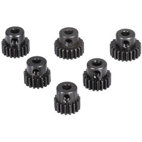 Resim Dianziye 1/10 Rc Araba İçin Metal Motor Dişli Seti - M0.53 Modülü, 17t-22t Aralığı, 3.175mm Mil Çapı 6 Adet Siyah 