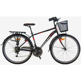 Resim Kron Tetra Man 3.0 - 28 City Bike - 18' - 21 Vites - V.b. Şehir Bisikleti - Siyah-gri/kırmızı Kırmızı - Siyah 