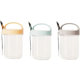 Resim Mmxccy Kaşıklı Taşınabilir Kahvaltılık Bardak - Gıda Sınıfı Yulaf Ezmesi Yoğurt Salata Bardağı, Kapatılabilir Kapak, Kolay Temizleme, Milkshake Için Ideal (Yurt Dışından) 