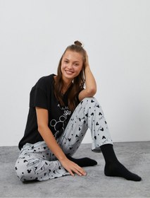 Resim Koton Mickey Mouse Baskılı Pijama Takımı 