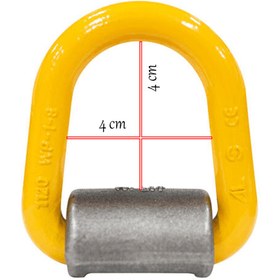 Resim Badem10 Klipli WLL2T Powerk Zemin Halka Bağlantı 2 Ton Karoser Yük Sabitleme Metal Halka Bağlama Kancası 