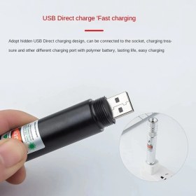 Resim Ulora Fithome 100MW Desen Başlıklı USB Şarjlı Yeşil Lazer Pointer 