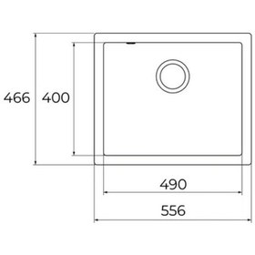 Resim Teka Cave 49.50 B-tq Granit Evye, Beyaz Renk, Tezgah Altı, 55x46 Cm Beyaz 
