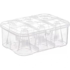 Resim Su Bardağı Taşıma Kutusu Şeffaf - 6 Bardak Kapasiteli Piknik Kutusu 