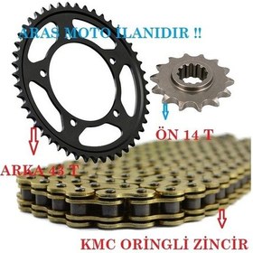 Resim Yamaha YZF R25 - MT25 Zincir Dişli Seti Oringli Zincir (43T-14T) 