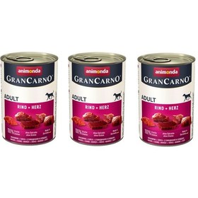 Resim Animonda Gran Carno Sığır Ve Yürekli Köpek Konserve 400 G X 3 Adet 