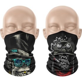 Resim Dair 2'li Set Boyunluk Bandana Outdoor Balaklava Yüz Maskesi Kafa Bandı 