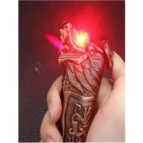 Resim Hk Gift Shop Ejderha Figürlü Hem Çakı Çakmak Modeli 