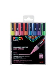 Resim Uni Posca PC-3M Glitter Colours Su Bazlı Boyama Markörü Seti Siml 