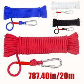 Resim 787,40 inç/20 metre çok renkli açık hava ipi, örgülü ip, naylon ip, açık hava kampı, açık hava hayvan ipi, açık hava çamaşırhane ve diğer yaygın olarak kullanılan açık hava aktivitleri için uygun. 