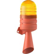 Resim Mesan LED Multifonksiyon Tek Ses Borulu Siren MS 5834 Turuncu 85-260VAC 