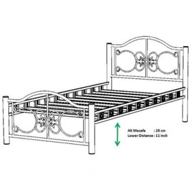 Resim Mobilya Dükkanım Stella Metal Karyola 120x200 ARM167 