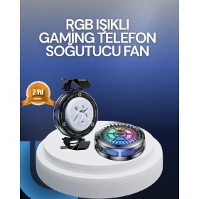 Resim Bilfold Rgb LED Telefon Soğutucu Fan Yüksek Hızlı Soğutma Oyuncu Cooler 