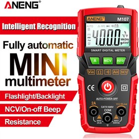 Resim ANENG M107 Mini Dijital Multimetre 4000 sayım AC/DC Elektrik Aletleri Test Cihazı Otomatik Multimetro dijital profesyonel ölçer 