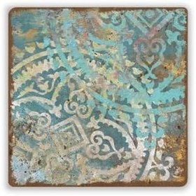 Resim Oscar Stone Decor Doğaltaş Baskılı Bardak Altlığı Tile Desen 10 Cm X 10 Cm - Stone Coaster Dsn60-4 