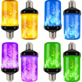 Resim 2 adet LED Alev Etkisi Ampul - 4 Mod, Yerçekimi Algılama, Kolay Kurulum için E26 Taban - Ev & Tatil Dekoru, Noel Dekoru için Mükemmel 