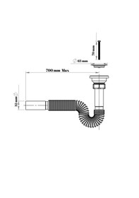 Resim 3 Adet Gri Lavabo Sifonu Ve Conta Seti Komple Ev Lavabo Değişim 