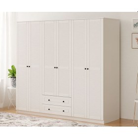 Resim Rabi Mobilya Diva Counry 6 Kapaklı 2 Çekmece Gardırop 