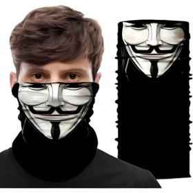 Resim Bear&Pear Vendetta Buff Boyunluk Maske Bandana Unisex Boyunluk Baf 