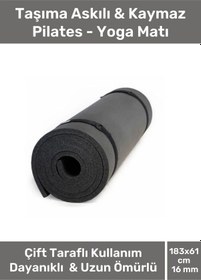 Resim Konfor Modeli Çift Taraflı Kaymaz Silinebilir Pilates Meditasyon Minderi 16 Mm Mat 